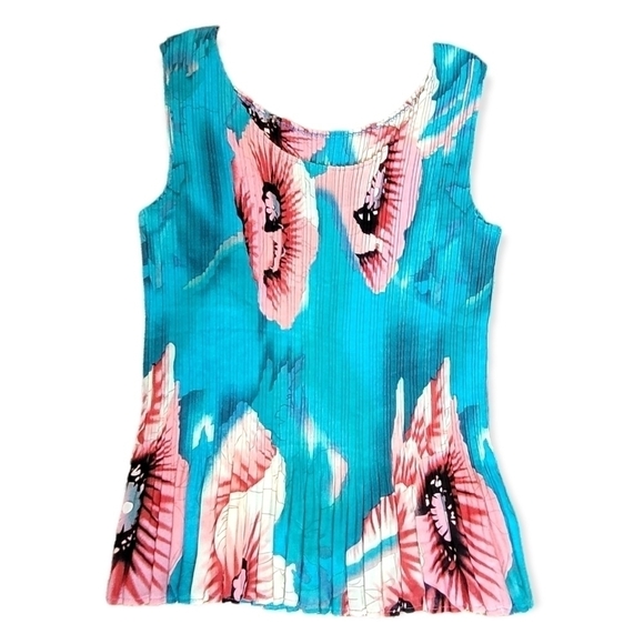 VINTAGE Pleated Peplum Tank Top | OS - Picture 1 of 7